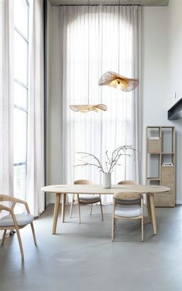 XOOON Odda, Tisch 260 x 110 cm - Oval - Holz Fuss - Beige, Braun - 5