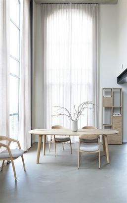 XOOON Odda, Tisch 260 x 110 cm - Oval - Holz Fuss - Beige, Braun - 6