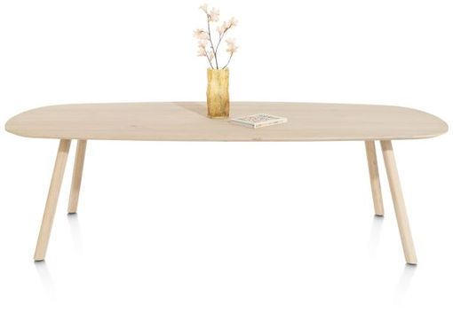 XOOON Niora, Tisch 240 x 115 cm - Oval - Holz Fuss - Beige - 1
