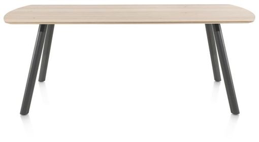 XOOON Niora, Tisch 210 x 100 cm - rechteckig - Metall Fuss - Beige - 1