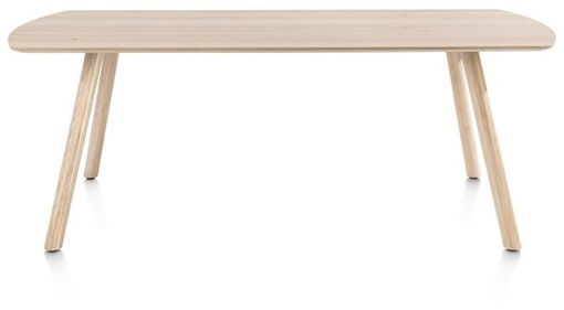 XOOON Niora, Tisch 210 x 100 cm - rechteckig - Holz Fuss - Beige - 1