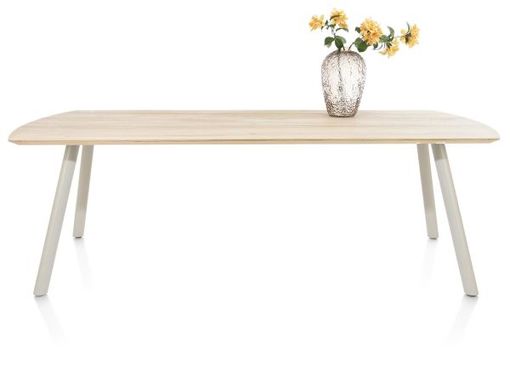 XOOON Niora, Tisch 240 x 100 cm - rechteckig - Metall Fuss - Beige - 3