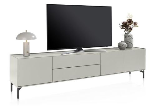 XOOON Noon, Lowboard 240 cm - 3-Tueren + 2-Laden - komplet silk grey -  - 3