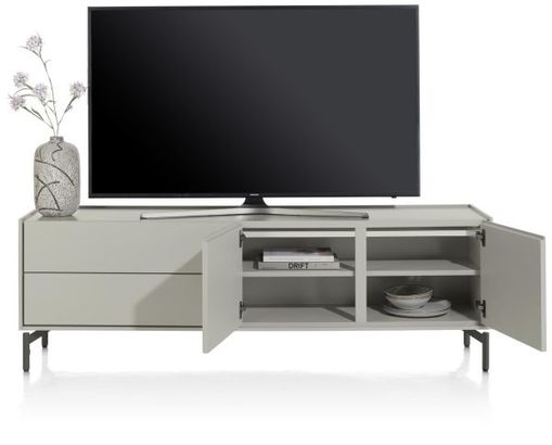 XOOON Noon, Lowboard 170 cm - 2-Tueren + 2-Laden - komplet silk grey -  - 4