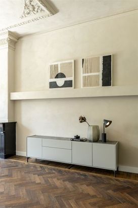 XOOON Noon, Schrank 120 cm - 3-Tueren + 2-Laden (+ LED) - komplet silk grey -  - 6