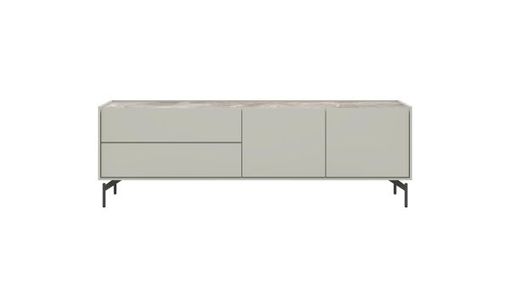 XOOON Noon, Lowboard 170 cm - 2-Tueren + 2-Laden - Deckplatte aus HPL light grey -  - 1