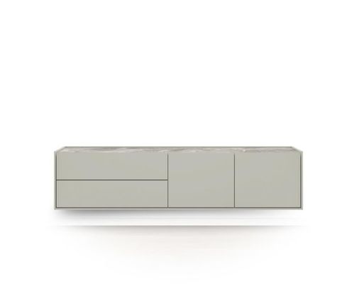 XOOON Noon, Lowboard 170 cm - 2-Tueren + 2-Laden - Deckplatte aus HPL light grey -  - 2