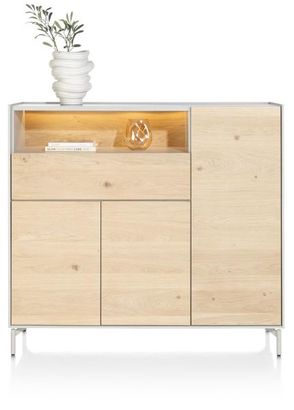 XOOON Niora, Highboard 148 cm - 3-Tueren + 1-Lade + 1-Nische -  - 1