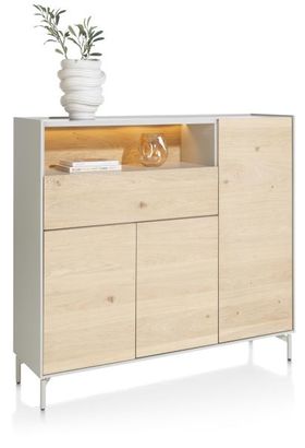 XOOON Niora, Highboard 148 cm - 3-Tueren + 1-Lade + 1-Nische -  - 2