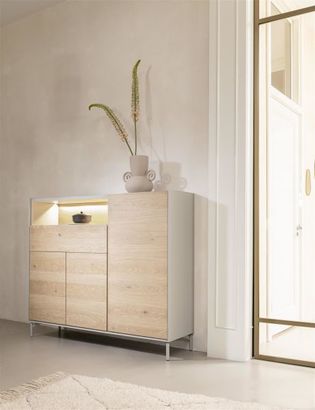 XOOON Niora, Highboard 148 cm - 3-Tueren + 1-Lade + 1-Nische -  - 4