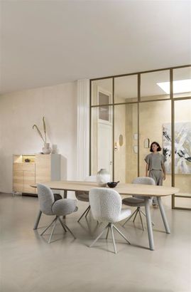 XOOON Niora, Highboard 148 cm - 3-Tueren + 1-Lade + 1-Nische -  - 7