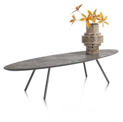 XOOON Niora, Couchtisch 150 x 50 cm - Primo Laminato Marble light grey -  - 7