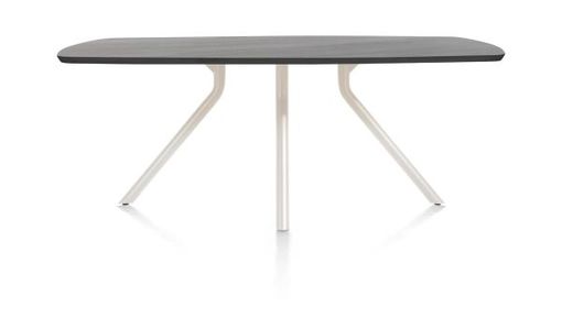 XOOON Arvada, Tisch 160 x 100 cm. - ovale - zentralem Fuß Nebbia - Schwarz - 1