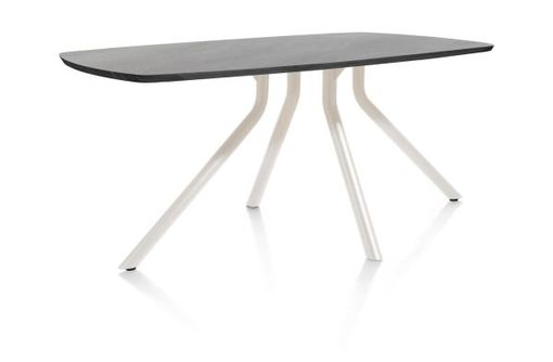XOOON Arvada, Tisch 160 x 100 cm. - ovale - zentralem Fuß Nebbia - Schwarz - 2