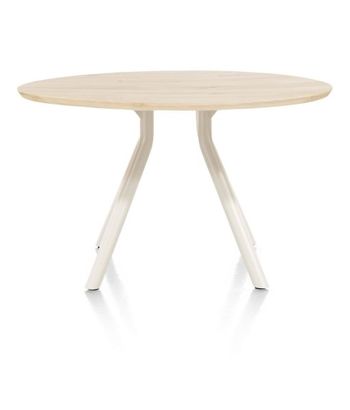 XOOON Arvada, Tisch 125 cm. - rund - zentralem Fuß Nebbia - Beige, Braun - 1