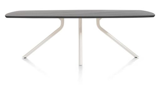 XOOON Arvada, Tisch 220 x 110 cm. - ovale - zentralem Fuß Nebbia - Schwarz - 1