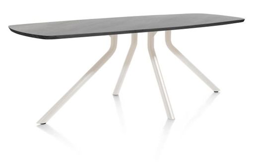 XOOON Arvada, Tisch 220 x 110 cm. - ovale - zentralem Fuß Nebbia - Schwarz - 2