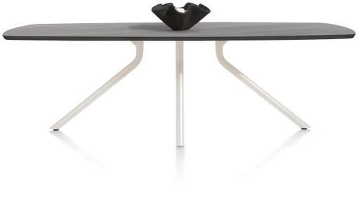XOOON Arvada, Tisch 250 x 110 cm. - ovale - zentralem Fuß Nebbia - Schwarz - 1
