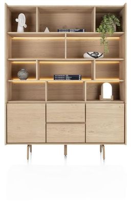 XOOON Valgard, Buffet 160 cm - 2-Türen + 2-Laden + 11-Nischen (+ LED) -  - 1