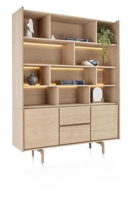 XOOON Valgard, Buffet 160 cm - 2-Türen + 2-Laden + 11-Nischen (+ LED) -  - 2