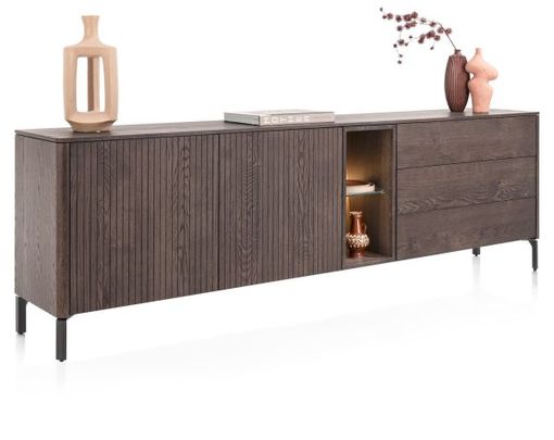 XOOON Trenton, Sideboard 240 cm. - 2 türen + 3 schubladen + 2 nischen -  - 2
