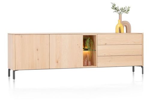 XOOON Trenton, Sideboard 240 cm. - 2 türen + 3 schubladen + 2 nischen -  - 2