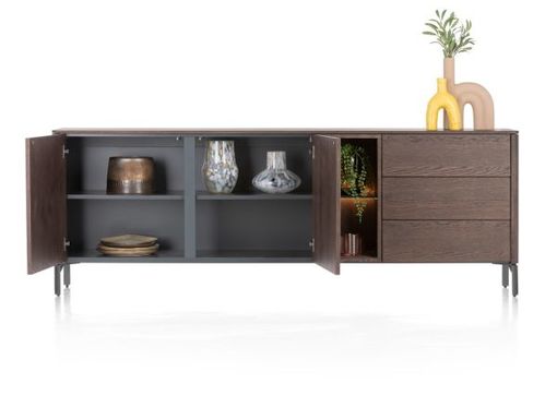XOOON Trenton, Sideboard 210 cm. - 2 türen + 3 schubladen + 2 nischen -  - 3