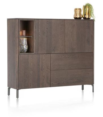 XOOON Trenton, Higboard 153 cm - 3-Türen + 2-Laden + 2-Nischen -  - 2