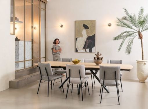 XOOON Novello, Ausziehtisch 140 (+ 50) x 100 cm - Beige, Braun - 5