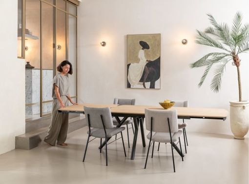 XOOON Novello, Ausziehtisch 140 (+ 50) x 100 cm - Beige, Braun - 6