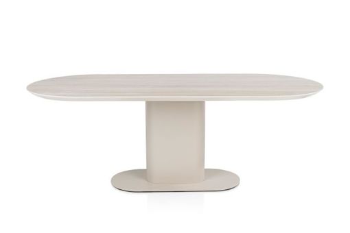 XOOON Brianto, Tisch 210 x 100 cm - Keramik Travertin Platte - Beige - 3