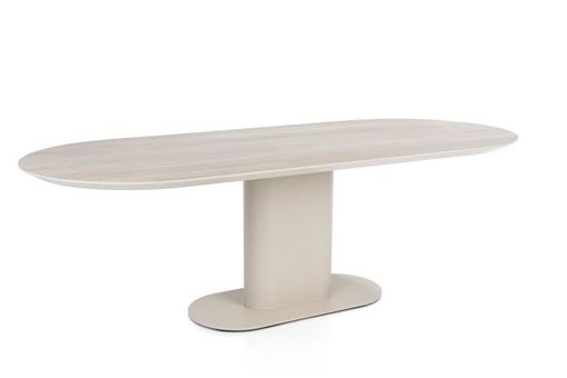 XOOON Brianto, Tisch 240 x 100 cm - Keramik Travertin Platte - Beige - 5