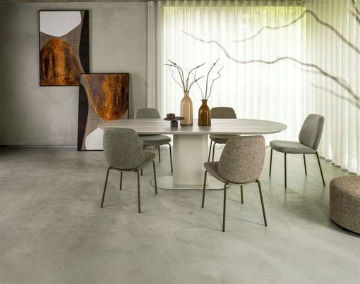 XOOON Brianto, Tisch 240 x 100 cm - Keramik Travertin Platte - Beige - 6
