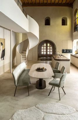 XOOON Brianto, Tisch 240 x 100 cm - Keramik Travertin Platte - Beige - 11
