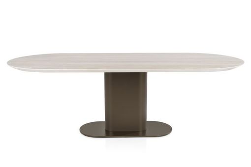 XOOON Brianto, Tisch 240 x 100 cm - Keramik Travertin Platte - Beige - 4