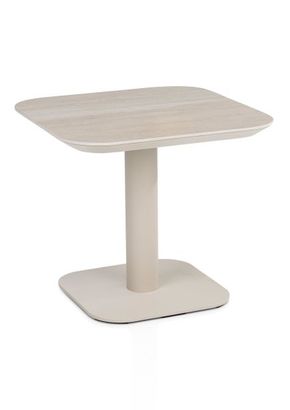 XOOON Brianto, Couchtisch 50 x 50 cm - Keramik Travertin Platte - Beige - 6