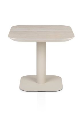 XOOON Brianto, Couchtisch 50 x 50 cm - Keramik Travertin Platte - Beige - 7