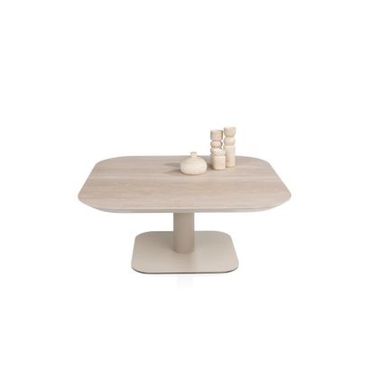 XOOON Brianto, Couchtisch 90 x 90 cm - Keramik Platte - Beige - 1