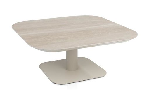 XOOON Brianto, Couchtisch 90 x 90 cm - Keramik Travertin Platte - Beige - 7