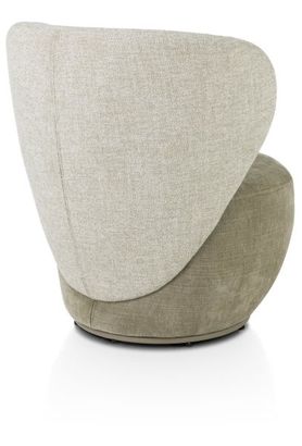 XOOON Solee, Sessel - drehbar - Lendekissen inklusive - Kombination Stoff Luton & Cadiz - Grün, Oliv - 4