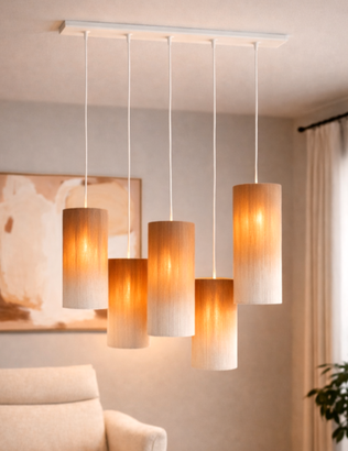 Coco Maison Ambre Hängelampe 5*E27 - Braun, Taupe - 5