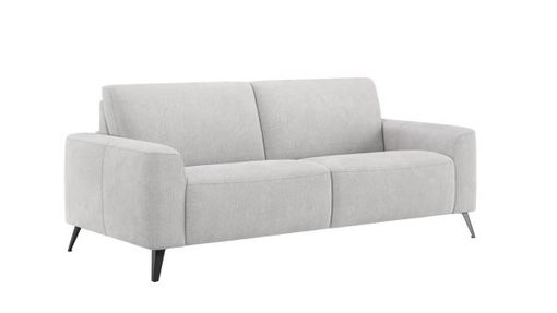 XOOON Carini, 3-Sitzer - fest - inkl. Bonellfederkern - Grau, Weiss - 2