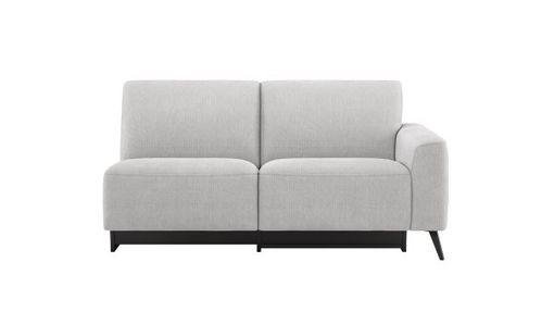 XOOON Carini, 2.5-Sitzer Armlehne rechts - 1 motorig elektrisch + 1 Kopfstutz - Bonellfederkern - Grau, Weiss - 1