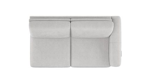 XOOON Carini, 2.5-Sitzer Armlehne rechts - 1 motorig elektrisch + 1 Kopfstutz - Bonellfederkern - Grau, Weiss - 2