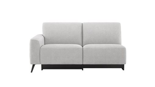 XOOON Carini, 2.5-Sitzer Armlehne links - 1 motorig elektrisch + 1 Kopfstutz - Bonellfederkern - Grau, Weiss - 1