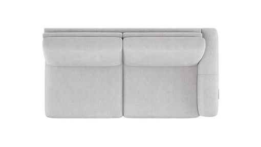 XOOON Carini, 3-Sitzer Armlehne rechts - 1 motorig elektrisch + 1 Kopfstutz - Bonellfederkern - Grau, Weiss - 2