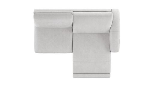 XOOON Carini, 3-Sitzer Armlehne rechts - 1 motorig elektrisch + 1 Kopfstutz - Bonellfederkern - Grau, Weiss - 4