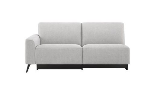 XOOON Carini, 3-Sitzer Armlehne links - 1 motorig elektrisch + 1 Kopfstutz - Bonellfederkern - Grau, Weiss - 1