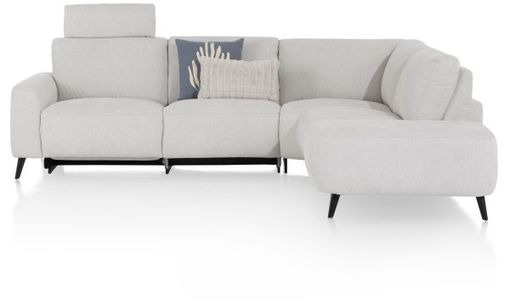 XOOON Carini, Ecksofa 2,5 Sitzer Armlehne links elektrisch + Ottomane rechts - Vada Ivory -  - 1