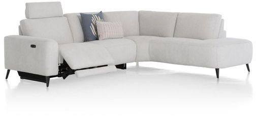 XOOON Carini, Ecksofa 2,5 Sitzer Armlehne links elektrisch + Ottomane rechts - Vada Ivory -  - 4